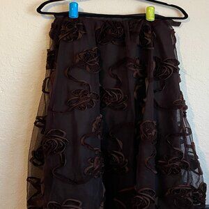 Sherrie Bloom Peter Noviello Chetta B Maxi 3-layer Tulle Lined Skirt SZ 6